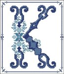 Decorative Blue Alphabet K (image for) Decorative Blue Alphabet K